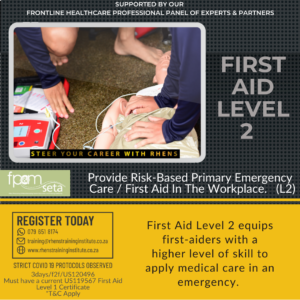 FIRST AID LEVEL 2 – Provide Risk-Based Primary Emergency Care/First Aid In The Workplace  (120496)