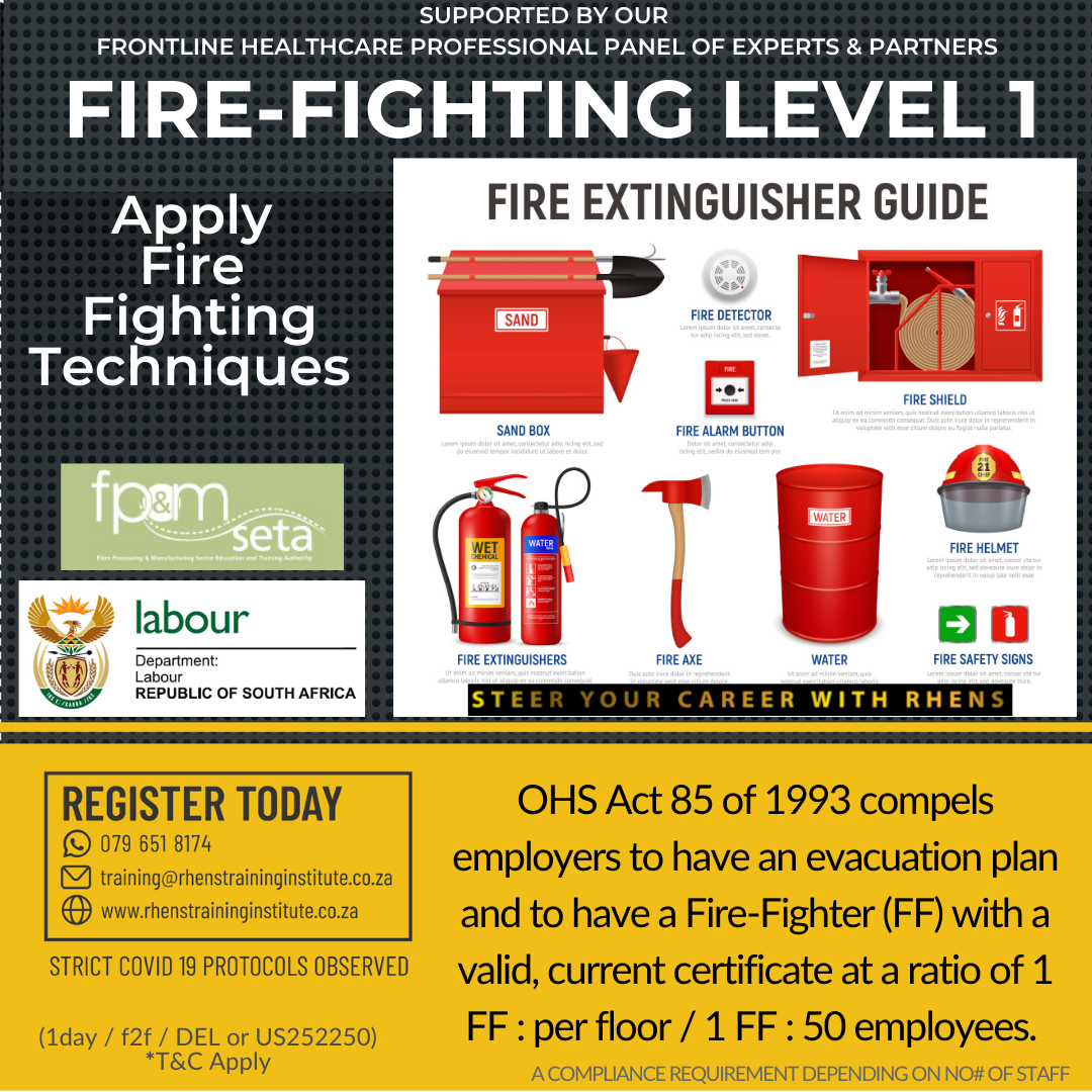 FIRE LEVEL 1 Apply Fire Fighting Techniques (252250) Rhens