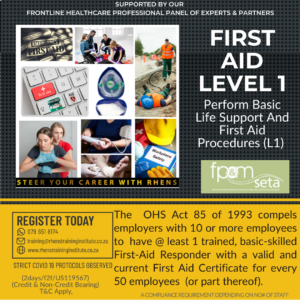 FIRST AID LEVEL 1 – Perform Basic Life Support And First Aid Procedures  (119567)